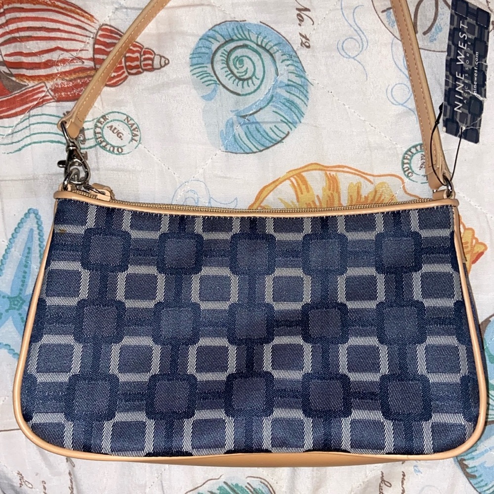 Nine West Blue denim shoulder bag